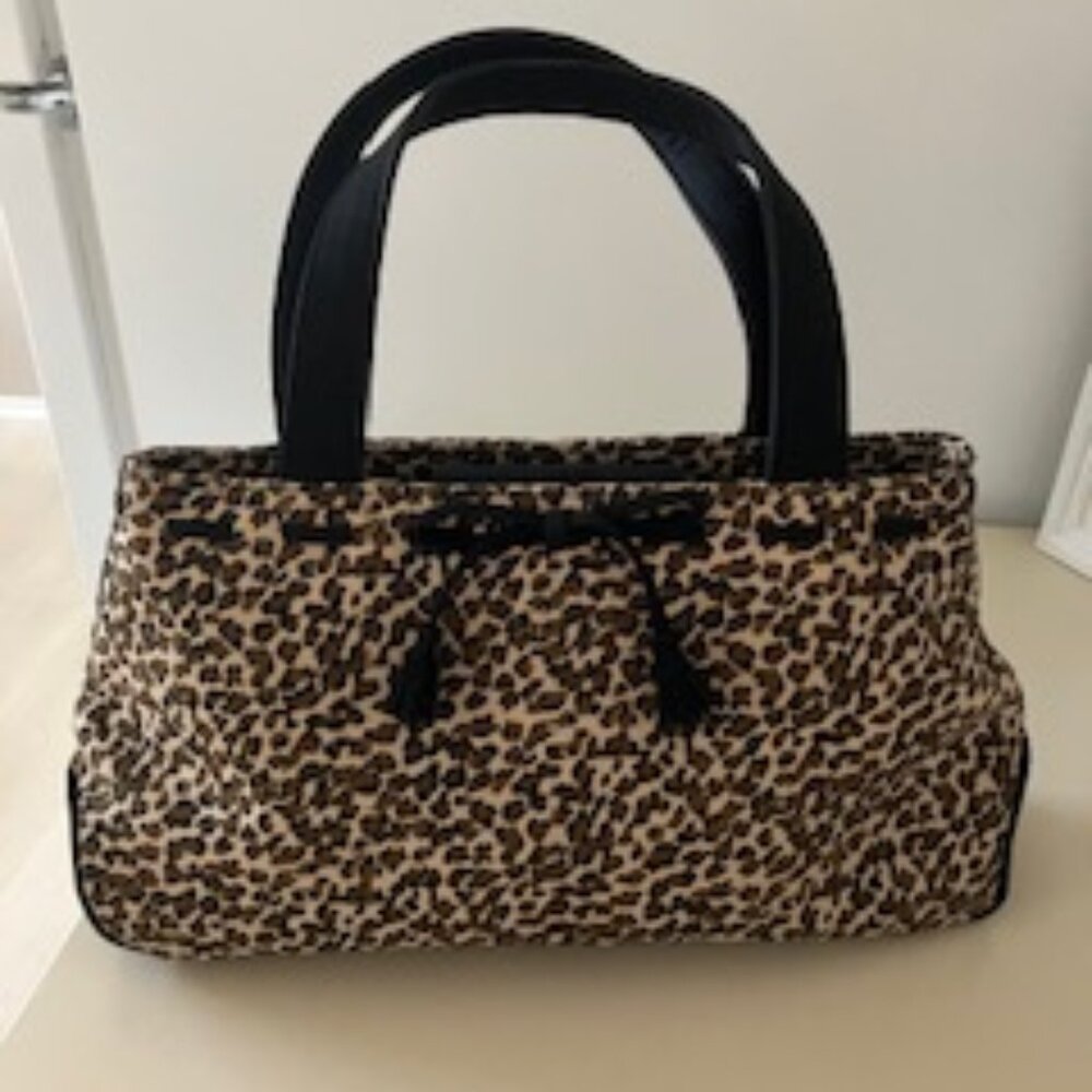 Liz Claiborne Leopard Fabric Accessories Bag